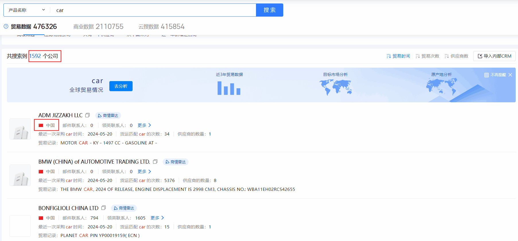 海关数据,威九国际V9海关数据,使用海关数据